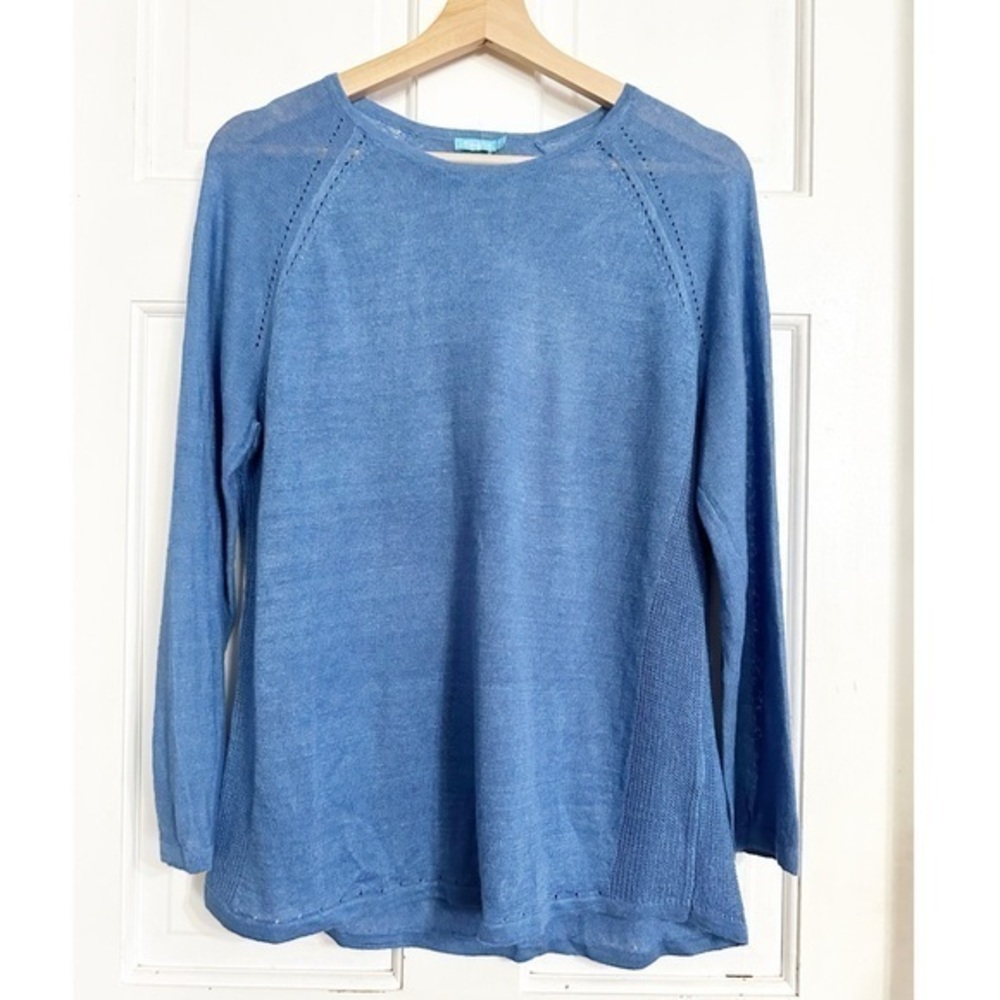 J McLaughlin Linen Sweater Crewneck Sz Small